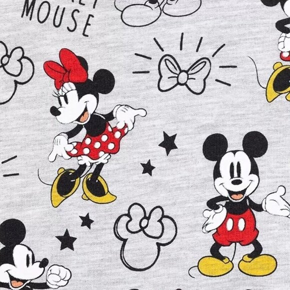 Disney Minnie/Mickey Mouse Big Girls Short Sleeve Dress Scrunchy Set Gray 10-12 - Picture 8 of 9